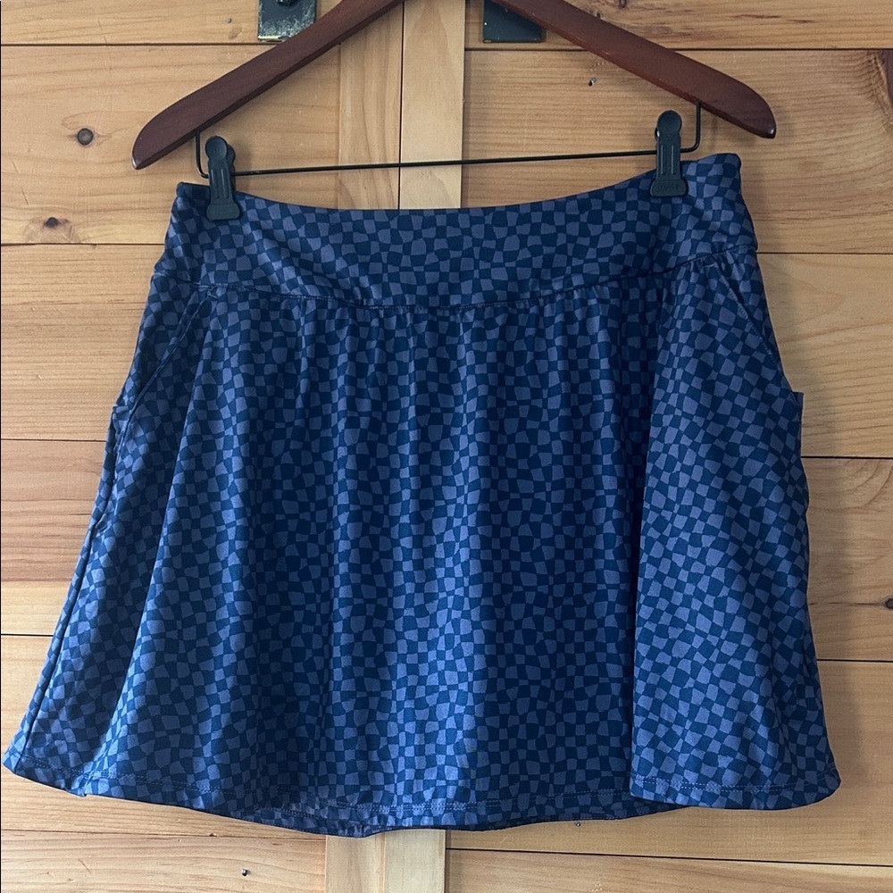adidas Golf Blue Checkered Skort Skirt